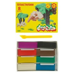 Пластилин 8 цветов 120 г «Каляка-Маляка», со стеком