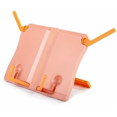 Подставка для книг Юнландия, регулируемый наклон, прочный ABS-пластик, розовая (237906)