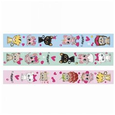 Закладки для книг с магнитом MEOW CATS, набор 6 шт, блестки, 25x196 мм, юнландия, 113442