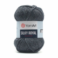 Пряжа для вязания YarnArt Silky Royal 50гр 140м (35% шелковая вискоза, 65% шерсть мериноса) (435 черный), 5 мотков