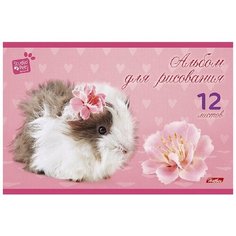 Альбом для рисования А 5 12 л на скрепке Hatber "Очаровашки" (MYRNA) мышонок Russia