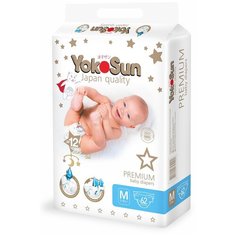 Подгузники YokoSun Premium M (5-10 кг) 62 шт