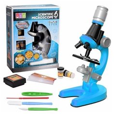 Микроскоп для детей голубой в коробке Toys Cave