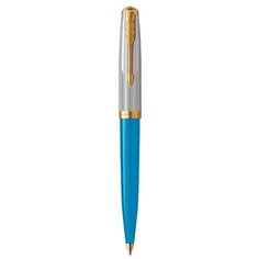 Шариковая ручка Parker 51 Premium Turquoise GT стержень: M, цвет чернил: black, в подарочной упаковке.