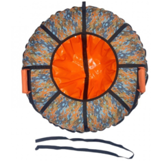 Тюбинг 90см, ватрушка, санки, тюбинг с усиленными ручками оранжевого цвета Dinastia