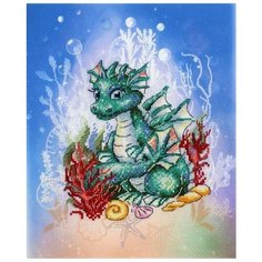 Набор для вышивания М. П. Студия "На страже морей" 18x22 см, Драконы Детские Фэнтези М.П.Студия