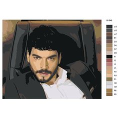Картина по номерам W-646 "Турецкий сериал - Бурак Озчивит" 40х50 Brushes Paints