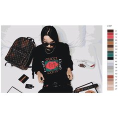 Картина по номерам Z347 "Face" 50x70 Brushes Paints