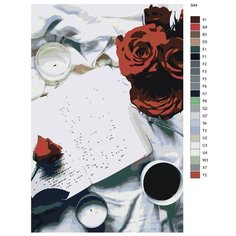 Картина по номерам S44 "Розы" 60x90 Brushes Paints