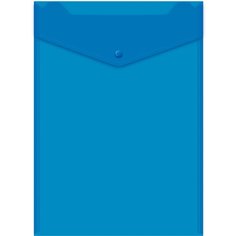 Конверт на кнопке Бюрократ -PK875/1 A4 верт. пластик 0.18мм ассорти 10 шт.