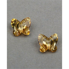 Бусины Swarovski в виде бабочек из стекла, цвет Crystal Metallic Sunshine (#001-METSH), Размер 10 мм, 2 шт.
