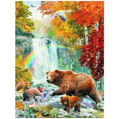Алмазная мозаика на подрамнике 40х50/Животные/Птицы/Полная выкладка/Картина стразами/Набор для творчества Color Vision OF Life