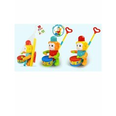 Каталка с ручкой Обезьянка, в ассорт, сетка Наша Игрушка