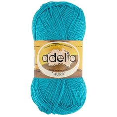 Пряжа Adelia AURA (086), ярко-голубой, 10 шт. по 50 г