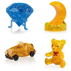 Игрушка на Новый год Головоломка комплект 4 пазла Идеи подарков родительский комитет 8 марта Кристал, Месяц, Машина, Мишка Iq Toy