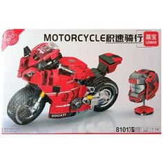 Конструктор мотоцикл спортбайк Дукати DUCATI V4, 439 дет. Leibao