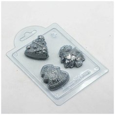 Елочки мини - формочка для мыла и шоколада из толстого пластика Any Molds