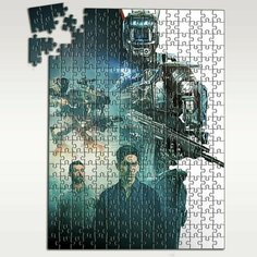 Пазл картонный 39,5х28 см, размер А3, 300 деталей, модель Робот по имени Чаппи - 633 П Puzzle