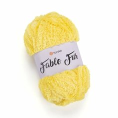 Пряжа YARNART Fable Fur, YarnArt, лимон - 984, 100% микрополиэстер, 5 мотков, 100 г, 100 м.