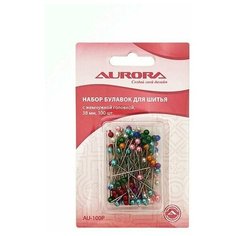 Набор булавок с жемчужной головкой, 38 мм, 100шт. Aurora AU-100P