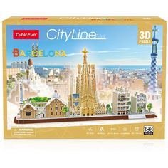 3D пазл Барселона City Line Cubic Fun