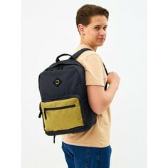 Рюкзак Grizzly RQL-318-1/7 черный - горчичный