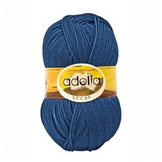 Пряжа "LUCAS" 70% шерсть, 30% акрил 100 г 218 м №14 джинсовый Adelia