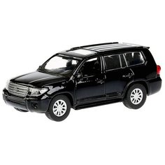 Технопарк Машина металл Toyota Land Cruiser, 12,5см, инерционная, открывающиеся двери, цвет чёрный
