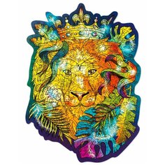 Пазлы / деревянные / фигурные / Картина / Король Лев / Размер S / 101 дет. / 17 см* 23 см / для детей / для взрослых / Сувениры / Подарки Zufa