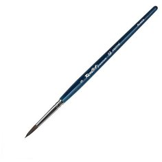 Кисть белка №7 круглая удлиненная Roubloff premium ручка синяя короткая