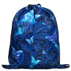 Мешок для обуви 420 х 340 мм, Calligrata МСО-5С, (мягкий полиэстер, плотность 210D), "Бабочки"