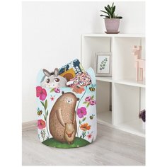 Корзина для игрушек JoyArty "Мама медведица и медвежонок" 35x35 см
