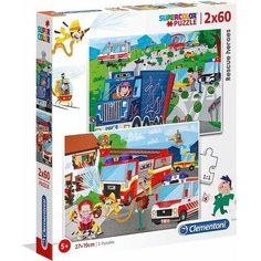 Пазл Clementoni 2X60 Спасатели-герои, арт.21602