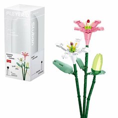 Конструктор серия Flowers Лилии в вазе, 247 деталей, полимерные материалы - Sluban [M38-B1101-07]