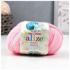 Пряжа "Baby Wool" 40% шерсть, 40% акрил, 20% бамбук 175м/50гр (185 св. розов)./В упаковке шт: 2 Alize