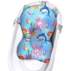 Матрасик для купания новорожденных LaLa-Kids васильковый
