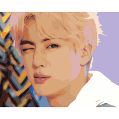 Картина по номерам BTS. Чин (Ким Сокчин) на стену Палитра забав
