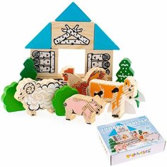 Деревянный конструктор Сказки Зимовье зверей 17 деталей 1-34 Нет бренда