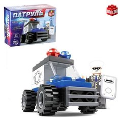 Конструктор Патруль "Полицейский джип", 33 детали Unicon