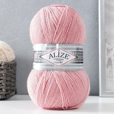 Пряжа "Superlana tig" 25% шерсть, 75% акрил 570м/100гр (161 пудра) Alize