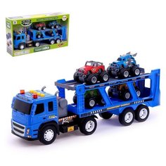 Грузовик инерционный «Автовоз» с 4 джипами, световые эффекты Noname