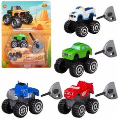 Машинка Abtoys Монстры бездорожья к с пусковым устройством, 3,5х4,5х4,2см