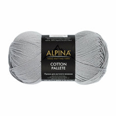Пряжа ALPINA COTTON PALLETE 50% хлопок, 50% акрил 10 шт. х 50 г 205 м +- 5 м N03 св. серый