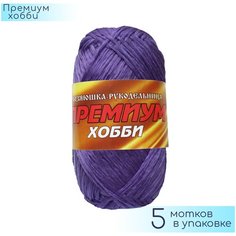 Пряжа Хозяюшка рукодельница "Премиум Хобби" Фиолетовый, 100% полипропилен, 50гр. 160м. 5шт.