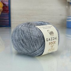 Пряжа GAZZAL ROCK N ROLL (Gazzal), серый - 13915, 9% шерсть, 70% полиамид, 21% акрил, 10 мотков, 50 г, 115 м.