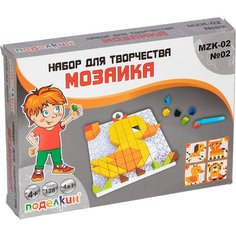 Развивающая игра мозаика детская "Поделкин" MZK-02 №02 Ферма (128 деталей)
