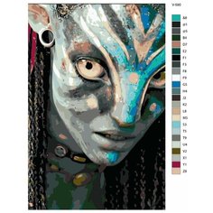 Картина по номерам V-590 "Аватар Нейтири", 60x90 см Brushes Paints