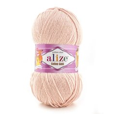 Пряжа Alize Cotton Gold, 55 % хлопок, 45 % акрил, 100 г, 330 м, 1 шт., 401 Водная Роза