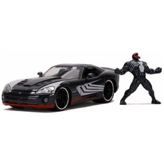 Модель машинки с фигуркой Jada Toys Hollywood Rides: Машинка Додж Вайпер 2008 СРТ10 (2008 Dodge Viper SRT10) 1:24 + Фигурка Веном (Venom) Марв.