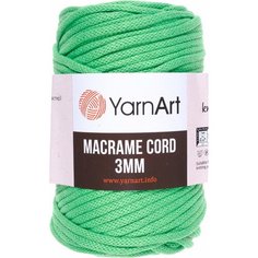 Пряжа YarnArt Macrame cord 3mm ярко-зеленый (802), 60%хлопок/40%полиэстер/вискоза, 85м, 250г, 1шт